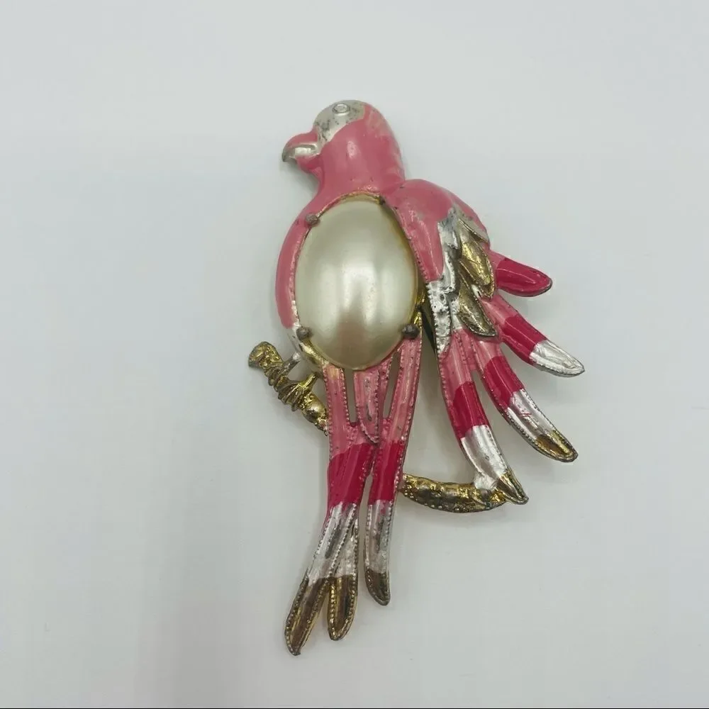 Antique 1930’s/1940’s Jelly Belly Bird Pin Brooch